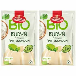 2 x Budyń o Smaku Śmietankowym Bezglutenowy Bio 40 g - Amylon