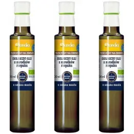 3 x Olej z Zarodków Rzepaku o Smaku Masła Tłoczony na Zimno Bio 500 ml - Olandia