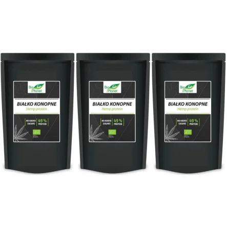 Zestaw 3 x Białko Konopne w Proszku Bio 500 g - Bio Planet