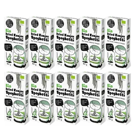 10 x Makaron Konjac Suchy Bio Spaghetti 80 g - Diet-Food