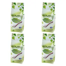 Zestaw 4 x Ksylitol C Krystaliczny 1 kg - Torebka - Santini 