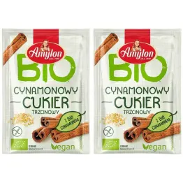 2 x Cukier Cynamonowy Trzcinowy Bezglutenowy Bio 20 g - Amylon