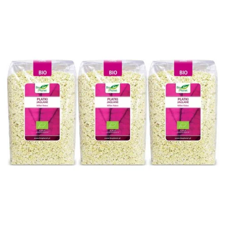 Polskie Płatki Jaglane Bio 600 g Bio Planet - Zestaw 3 x 600 g