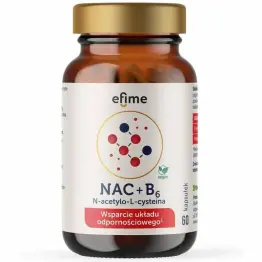NAC N-Acetylo-L-Cysteina i Witamina B6 60 Kapsułek - Efime