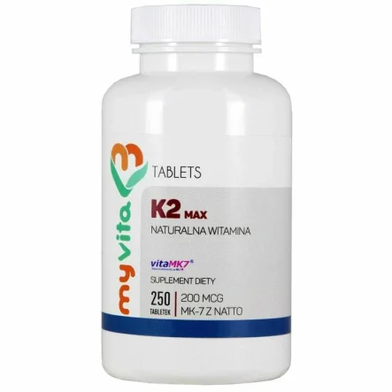 Witamina K2 MAX MK-7 z Natto - 250 Tabletek - MyVita