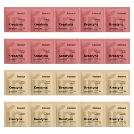 10 x Kreatyna o Smaku Truskawka-Arbuz 4 g  + 10 x Kreatyna o Smaku Mango-Marakuja 4 g - Intenson