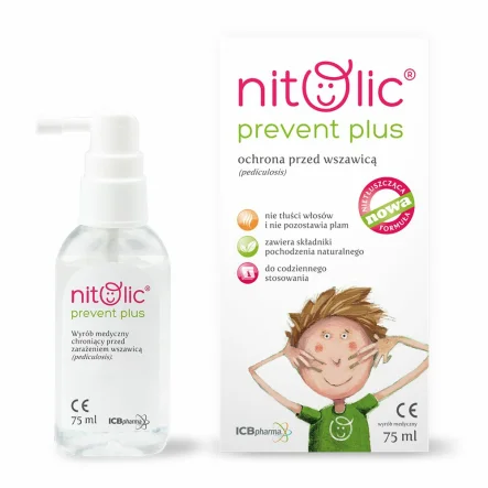 Pipi Nitolic Prevent Plus - Spray Ochrona Przed Wszawicą 75 ml - ICB Pharma