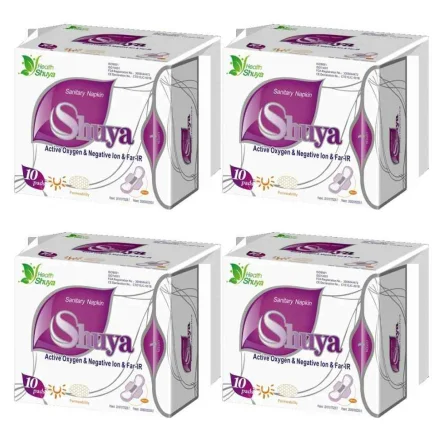 4 x Ultracienkie Podpaski Dzienne 10 sztuk - Shuya Health
