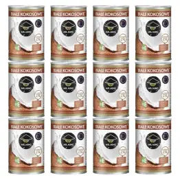 12 x Białe Kokosowe Mleczko 5-7% Tłuszczu 400 ml - Mr. Ming