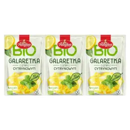 3 x Galaretka o Smaku Cytrynowym z Agarem Bezglutenowa Bio 40 g - Amylon