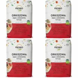 4 x Mąka Orkiszowa Typ 550 Luksusowa Bio 1 kg - Probio