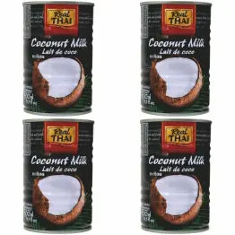 Mleczko Kokosowe 17-19% 400 ml Real Thai - Zestaw 4 x 400 ml