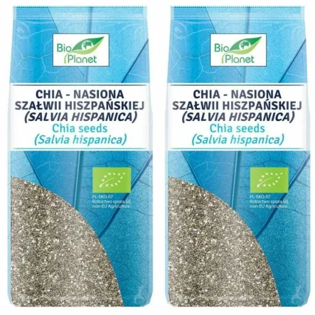 2 x Chia Nasiona Szałwii Hiszpańskiej Bio 400 g Bio Planet