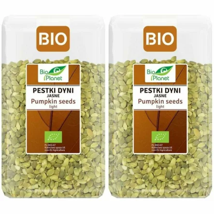 2 x Pestki Dyni Łuskane Jasne Bio 1 kg - Bio Planet