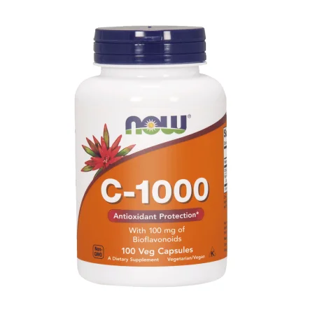 Witamina C-1000 +Bioflawonoidy 100 mg 100 Kapsułek - Now