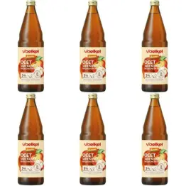 Zestaw 6 x Ocet Jabłkowy Niepasteryzowany Niefiltrowany Bio DEMETER 750 ml - Voelkel