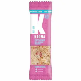 Baton Owsiany z Białą Czekoladą, Kokosem i Truskawkami Bez Dodatku Cukru 35 g - Karma