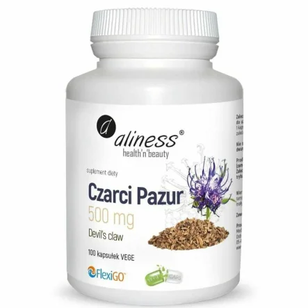 Czarci Pazur 500 mg 100 Kapsułek Vege - Aliness