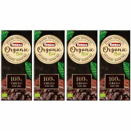 4 x Czekolada Gorzka 100% Kakao Bez Dodatku Cukru BIO 100 g - Torras
