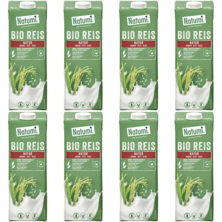 Zestaw 8 x Napój Ryżowy Bezglutenowy Bio 1L- UHT Natumi