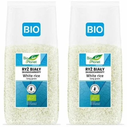 2 x Ryż Biały Długoziarnisty Bezglutenowy Bio 1 kg - Bio Planet