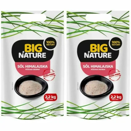 Zestaw 2 x Sól Himalajska Różowa Drobna 2,2 kg - Big Nature