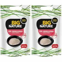 Zestaw 2 x Sól Himalajska Różowa Drobna 2,2 kg - Big Nature