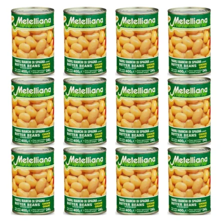 12 x Fasola Biała Hiszpańska „Jaś” 400 g (240 g) - Metelliana