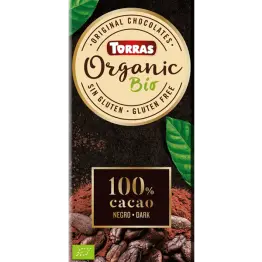 Czekolada Gorzka 100% Kakao Bez Dodatku Cukru BIO 100 g - Torras