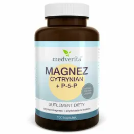 Magnez Cytrynian+ P-5-P 100 Kapsułek - Medverita
