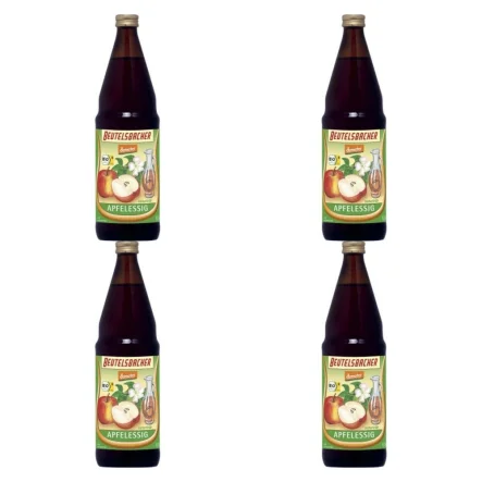 Zestaw 4 x Niepasteryzowany Ocet Jabłkowy Niefiltrowany Bio 750 ml Demeter