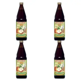 Zestaw 4 x Niepasteryzowany Ocet Jabłkowy Niefiltrowany Bio 750 ml Demeter