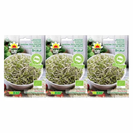 3 x Nasiona na Kiełki Brokuł BIO 10 g - Toraf