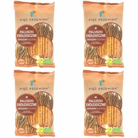 4 x Paluszki Orkiszowe Pełnoziarniste Bio 45 g - Simpatiko