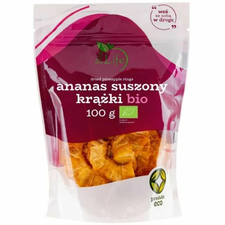 Ananas Suszony Krążki Bio 100 g - Biolife