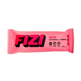 KETO Baton Proteinowy Bezglutenowy Truskawka+ Migdał 45 g - FIZI