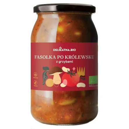 Fasolka po Królewsku z Grzybami Bio 900 ml - Delikatna.Bio