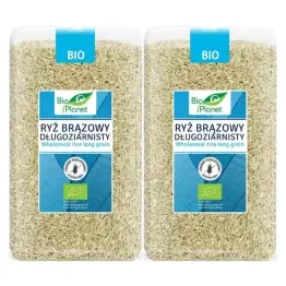 2 x Ryż Brązowy Długoziarnisty Bezglutenowy Bio 1 kg - Bio Planet