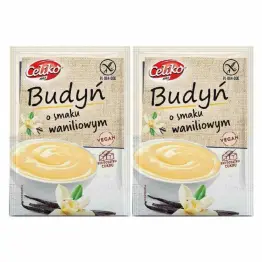 Zestaw 2 x Budyń o Smaku Waniliowym Bezglutenowy Bez Dodatku Cukru 40 g - Celiko