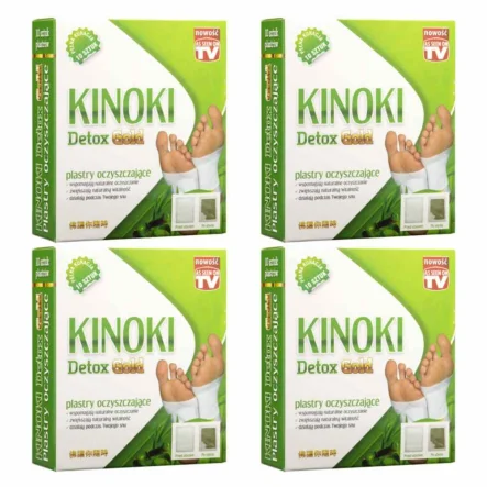 Zestaw 4 x Kinoki Detox Gold Plastry Oczyszczające 10 Sztuk