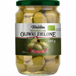 Zielone Oliwki w Solance 280 g (160 g) Bio - Vitaliana