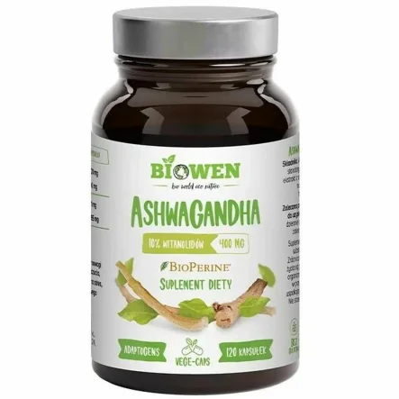 Ashwagandha Ekstrakt 400 mg 120 Kapsułek - Biowen