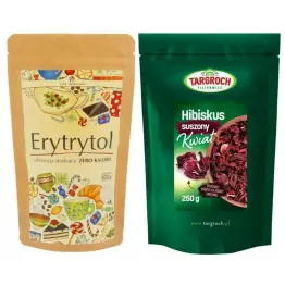 Erytrytol 500 g - Simpatiko + Kwiat Hibiskusa Suszony 250 g Targroch