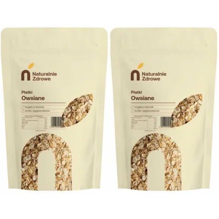 2 x Płatki Owsiane 1 kg - Naturalnie Zdrowe