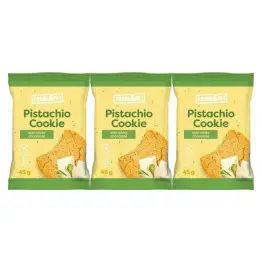 3 x Ciastko Pistacjowe z Białą Czekoladą Bez Dodatku Cukru Bezglutenowe 45 g - Frank and Oli