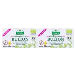 2 x Ekologiczny Bulion Warzywny w Kostkach Bez Drożdży i Oleju Palmowego Bezglutenowy 60 g EkoWital