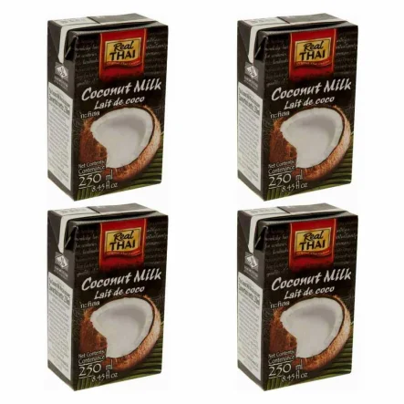 Zestaw 4 x Mleczko Kokosowe UHT 250 ml RealThai