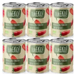 6 x Pomidory Całe Bez Skórki BIO 400 g (240 g) - EUREKO