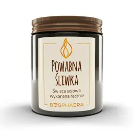 Świeca Sojowa Powabna Śliwka 190 g - Bosphaera