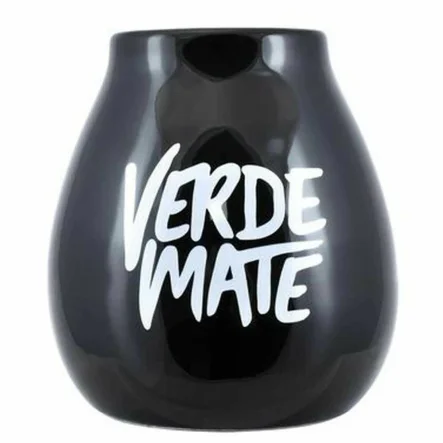 Tykwa Ceramiczna CZARNA z Logo Verde Mate 300 ml